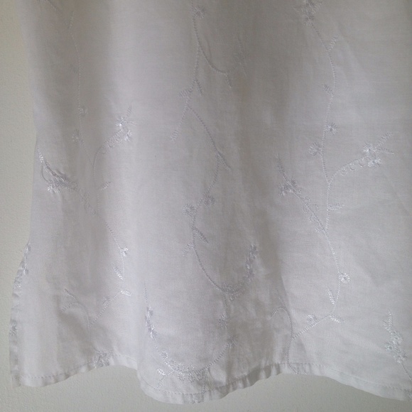 White Egyptian Cotton Spaghetti Strap Top - Picture 10 of 12